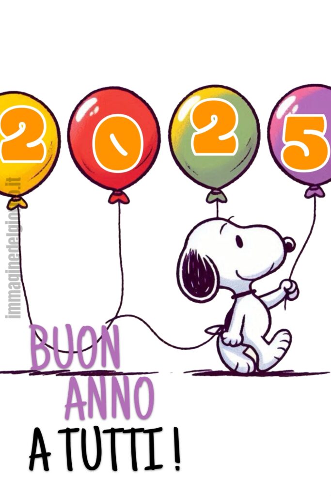 Il nostro amico Snoopy augura a tutti gli amici del web un Buon Anno Nuovo 2025!