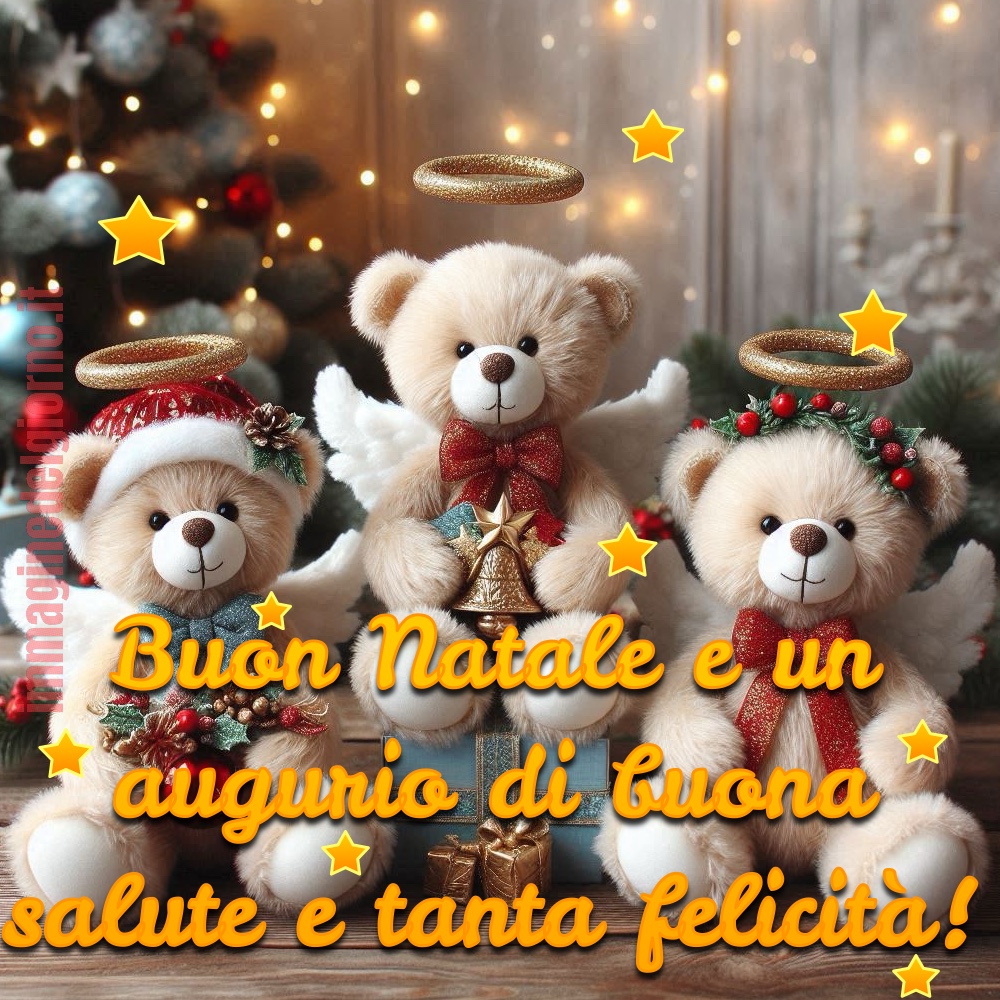 Buon Natale con orsacchiotti natalizi